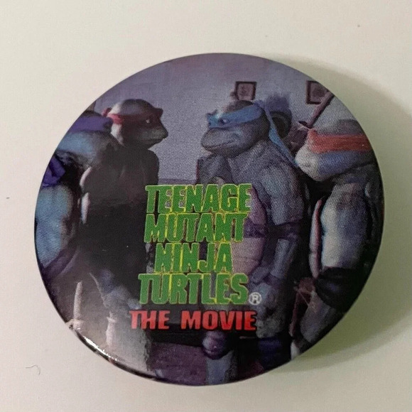 Vintage 1990 Lot of 6 TMNT Ninja Turtles Buttons 1.25 Inch - Picture 14 of 16
